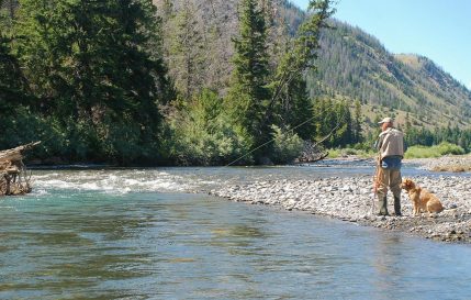 Fishing on the Wiggins Fork of the Wind River.
