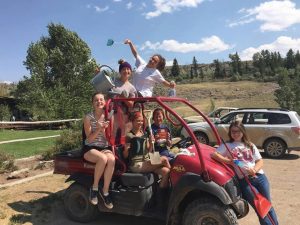 The cabin crew getting ready for the day.