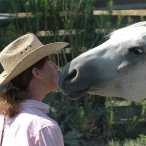 Heidi with grey horse